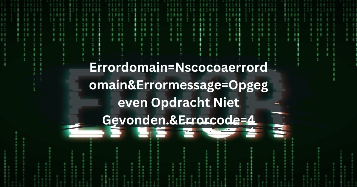 Errordomain=Nscocoaerrordomain&Errormessage=Opgegeven Opdracht Niet Gevonden.&Errorcode=4