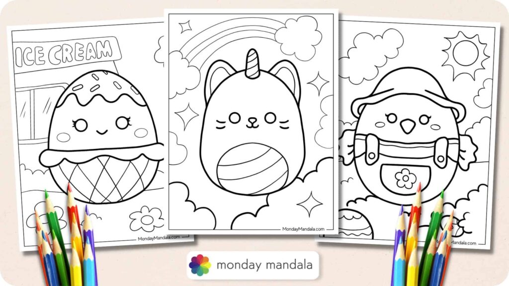 How to Use Squishmallows Coloring Pages?