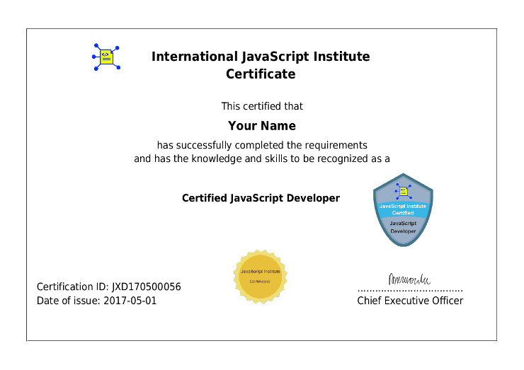 Benefits of the Certified JavaScript Developer™ Program: